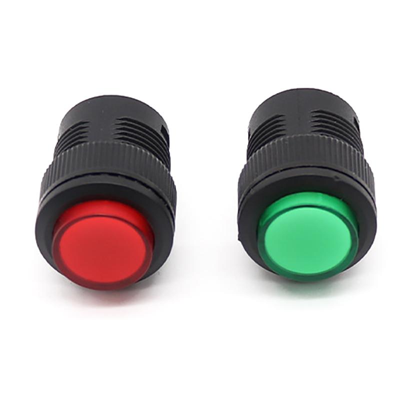 1Pcs R16-503 Round Button Switch Momentary 3A 250V 16Mm Self Locking Round Push Button Switch
