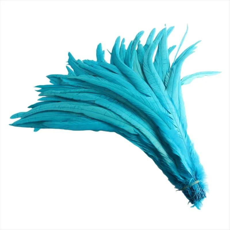 100Pcs/Lot All Sizes Colored Rooster Feathers for Crafts Fly Tying Materials Long Pheasant Carnival Wedding Decoration