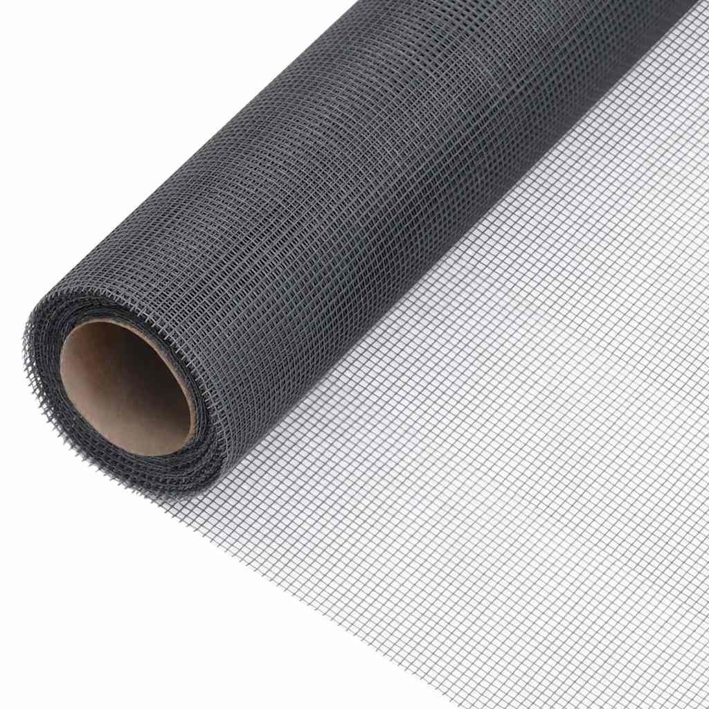 vidaXL Fliegengitter Fiberglas 112x1000 Cm Grau