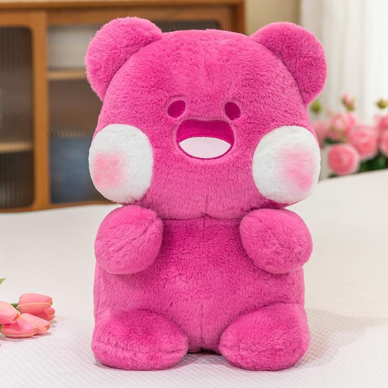 Plush Bear Dudu Toy Cartoon Doll Rose Red Sleeping Companion Girls Birthday Gift