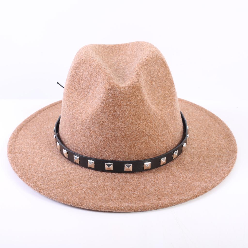 Popular European and American High-end Wool Top Hat, Men's and Women's Fashion Versatile Elegant Top Hat Jazz Hat