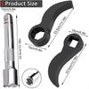 652F 3Piece Pry Bar Wrench Adapter Head Removal Tool  for Car Repair and Tight Spaces
