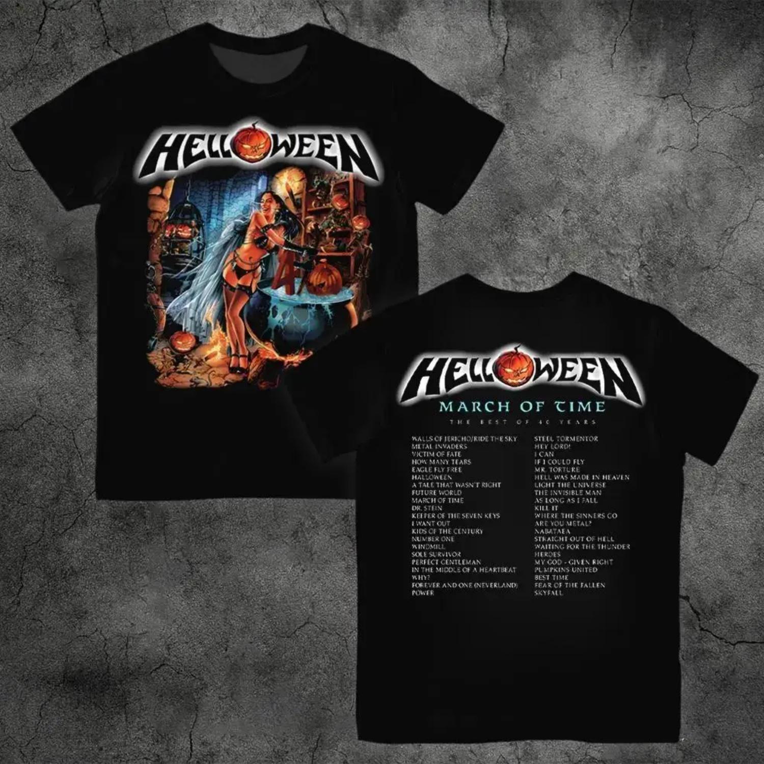 

German Heavy Metal Rock Band Helloween Printed T-shirt Street Hip-hop Oversized Men s Tee Trendy Vintage Style Unisex Clothing XXL різнокольоровий