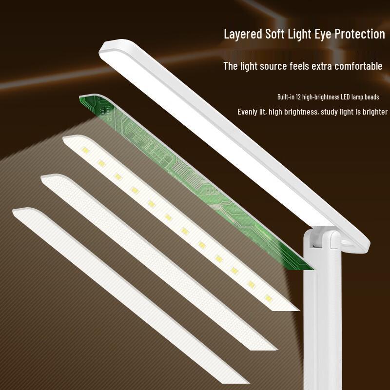 Oeny Dual-Head Folding Study Desk Lamp