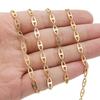 4mm 18k Gold Vacuum-Plated Stainless Steel Pig Nose Chain for DIY Necklace/Bracelet