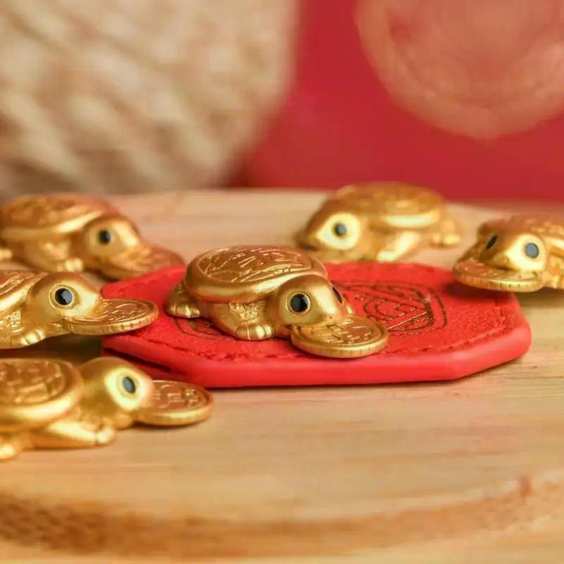 Lucky Fengshui Turtle Charm Money Biting Turtle Pendant For Wealth Good Luck Longevity Home And Car Decoration Fengshui Ornament
