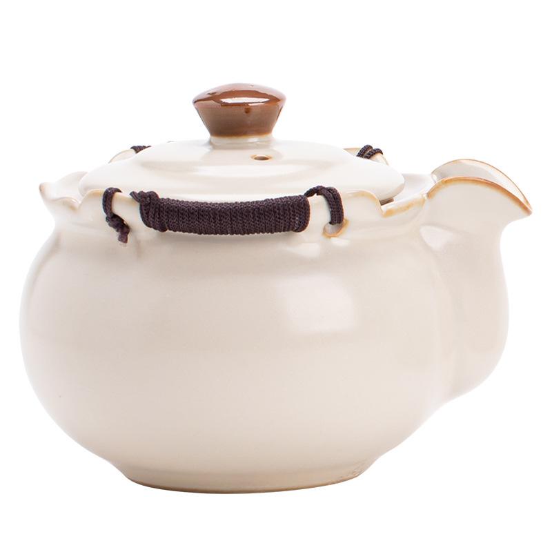 Huang Ru Teapot, Single High-end Light Luxury Guochao Opening, Large Non-hot Kung Fu Tea Set, Tea Making Ceramic Hand-held Pot
