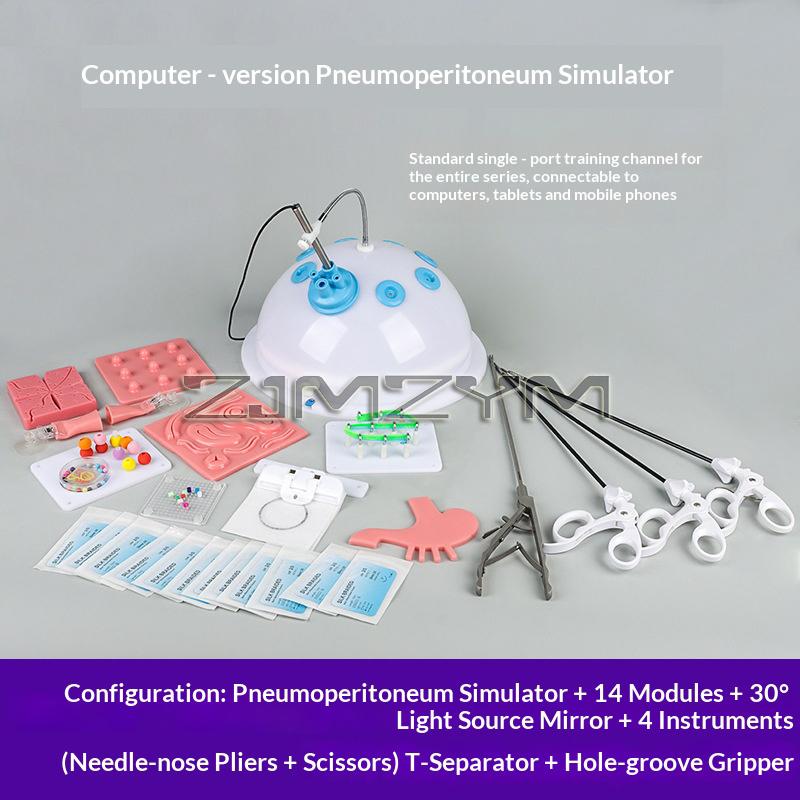 Laparoscopic Simulator Training Box  Laparoscopy Trainer Instruments Camera Needle Holder Medical Teaching Equipment