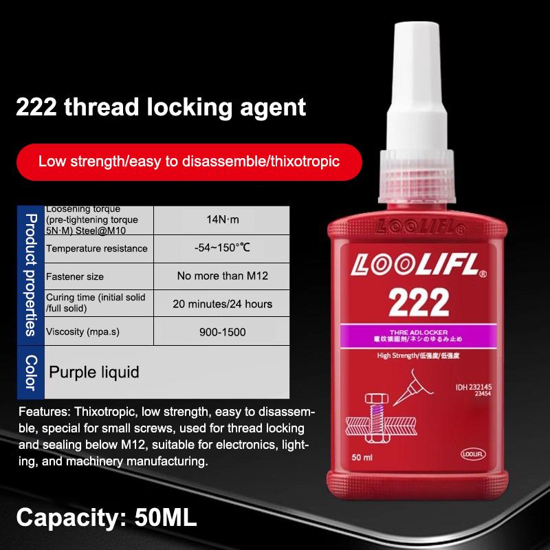 Mittelfeste Schraubensicherungen Universelle Gewindeklebstoffe Für Alle Metallgewindeteile Lösbar Wasserdicht 50ml