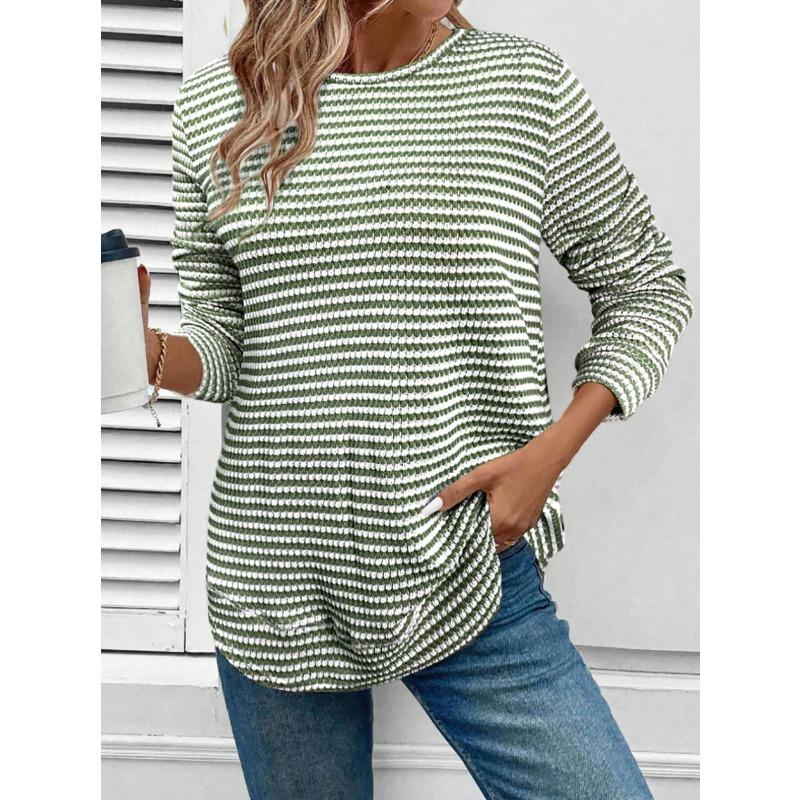 BITCED Women's Fashion Casual  Long Sleeve O-Neck Blouses & Shirts