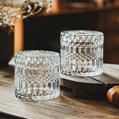 Glass Jar Retro Wind Storage Jar Household Transparent Jar Snack Candy Jar Kitchen With Lid Seasoning Jar