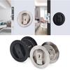 Pocket Door Lock Privacy Round Pocket Door Hardware Sliding Pocket Door Lock for Bed/Bath/Barn Pocket Door Latches Project, Silver