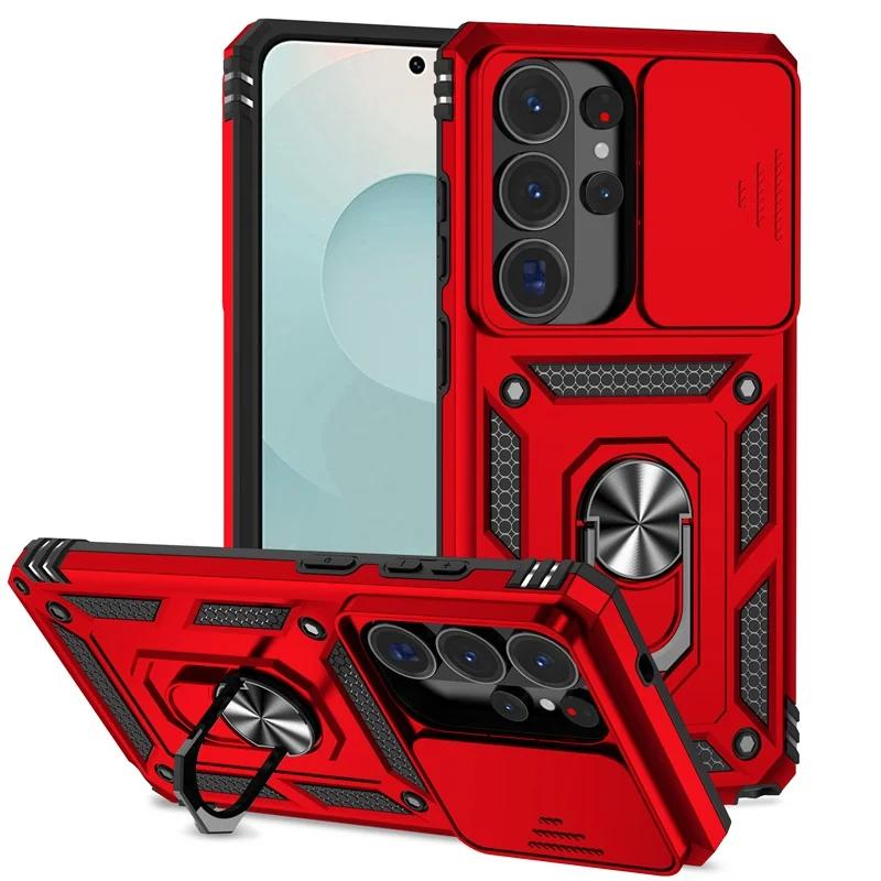 Shockproof Armor Case For Samsung S26 Ultra 5G Camera Lens Protection Fundas For S 26 Plus S26Ultra Magnetic Holder Ring Cover