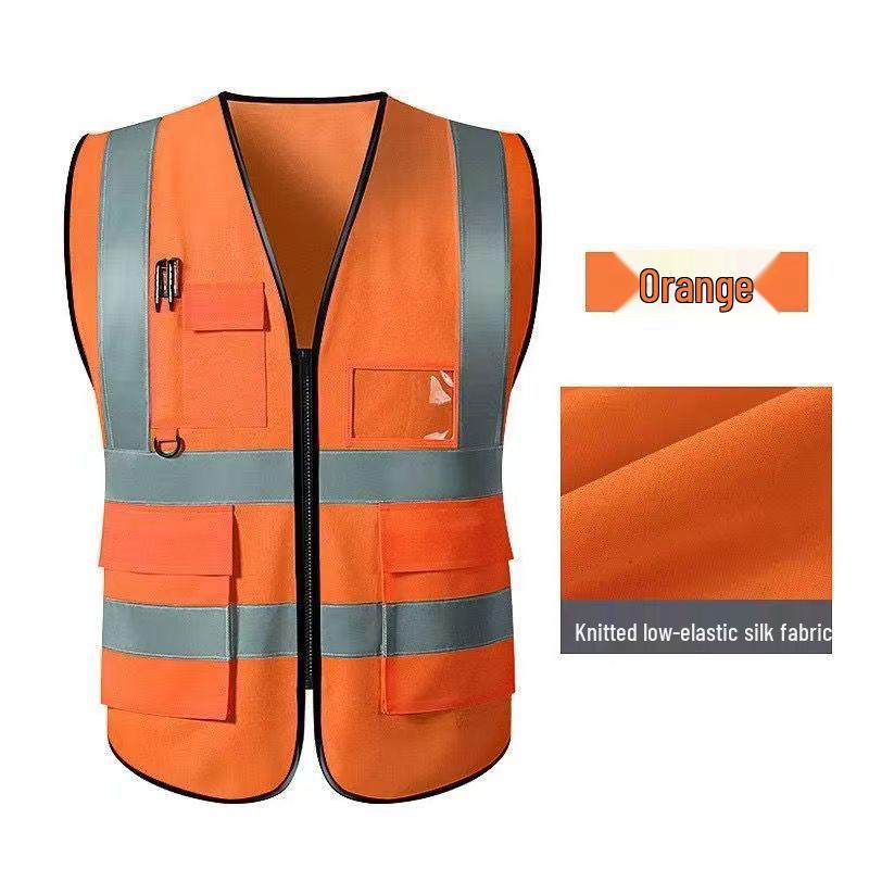 Reflective Logo Safety Vest - Breathable Summer Construction & Volunteer Gear
