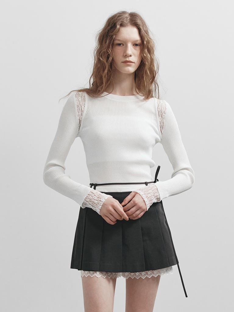 Leibeu Lace Detail Knit Vk5Sp112_2Color