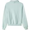 Skechers Outdoor Series Simple Solid Color Comfortable Polo Collar Letter Half-Zip Sweatshirt Women Sweatshirt Ice-Green L424W002-002S