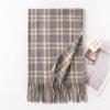 Korean Atmosphere Scarf for Women in Autumn and Winter Versatile for Couples Students Thickened Long Warm Plaid Shawl Dual Use