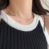 Japan and South Korea Simple Irregular Niche Design Collarbone Chain S925 Sterling Silver Broken Silver Necklace Women's Light Luxury Tide