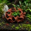 Freshwater Aquarium Decor 3D Printed Hideout Cave, Wavy Hollow Ring Fish Shrimp Shelter, Habitat for Snails Breeding Hiding Hole Decor, Tank Ornament