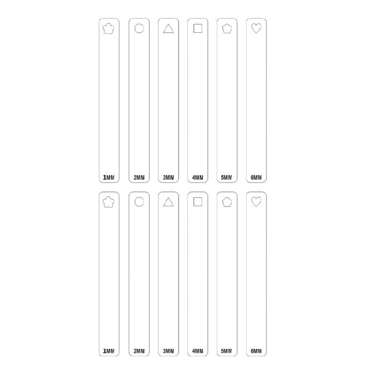 

12 Pieces Sturdy Acrylic Clay Guide Stick Convenient for Accurate Thickness Control In Pottery And Baking Tasks 1