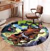 Scooby Pattern Round Rug, Indoor/Outdoor Mat, for Picnic, Gameroom, Bedroom, Office, Living Room, Home Decor Carpet, Birthday Gift