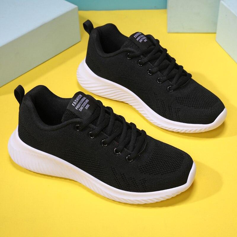 Women Shoes Flat Sneakers Breathable Casual Sports Ladies Shoes Lightweight Comfy Trainer Tennis Running Sneakers For Women