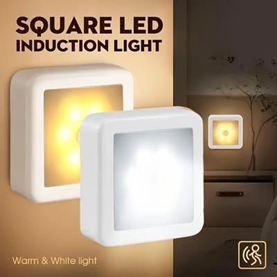 Moderné LED nočné nástenné svietidlo so snímačom pohybu, voľne stojace nastaviteľné indukčné osvetlenie pre rôzne miestnosti, napájané batériami (3 AAA, Nie sú súčasťou balenia)