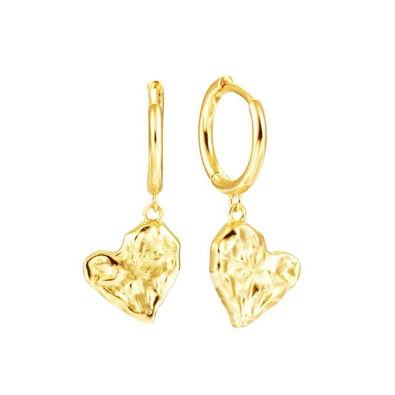 925 Silver Ear Needle Exquisite Heart Pendant Hoop Earrings Fashion Geometric Zircon Stud Earrings Women's Fine Jewelry