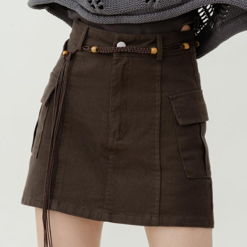 Tooling Denim Half Skirt Sexy Hottie Women's High Waist A-line Package Buttock Short Culottes NEW Fashion Spring and Summer