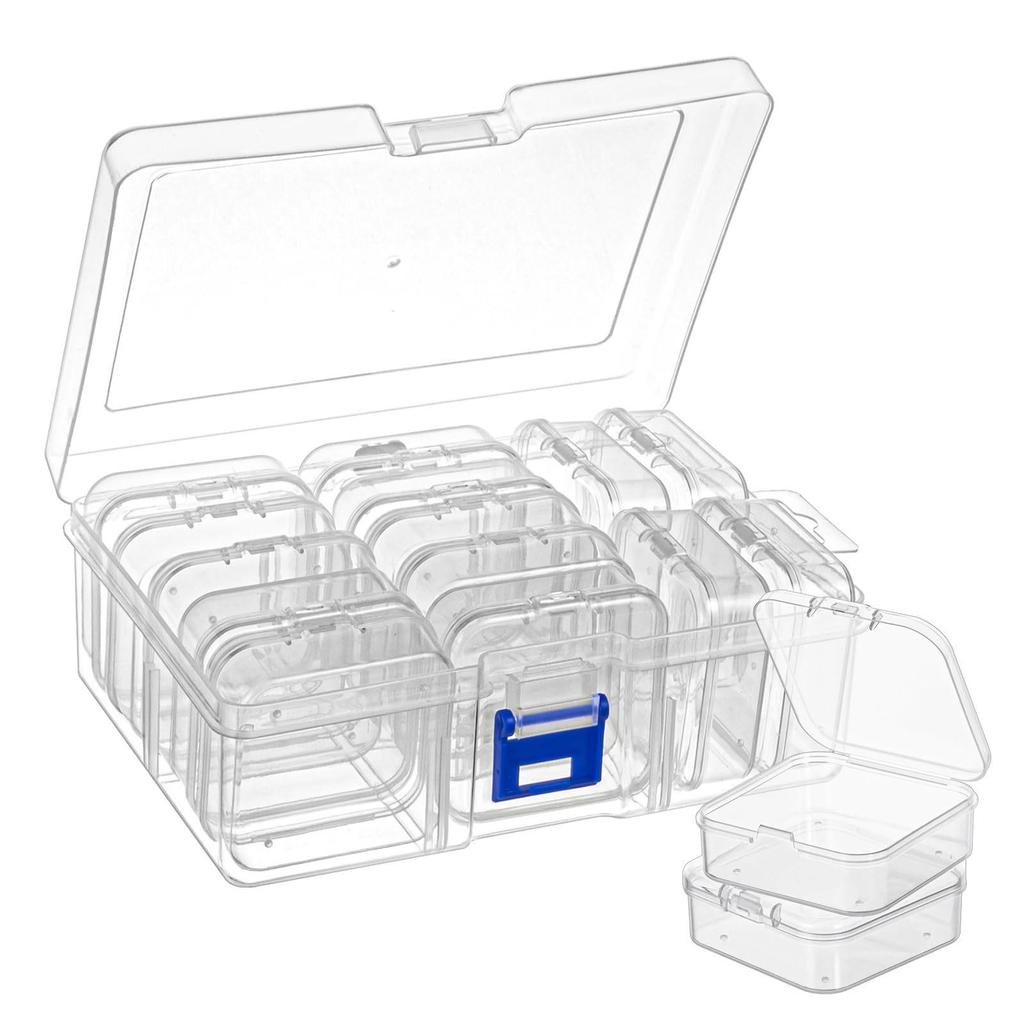 Kostenloser Versand: Nano-Perlen Zubehör Aufbewahrungsbox - Transparenter Organizer für Schmuck, Nagelkunst und Sonstiges