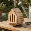 Butterfly Habitat Wooden House And Feeder, Outside Hanging Shelter, Wood Feeder Teardrop Shaped for Garden Decoration Pollinator