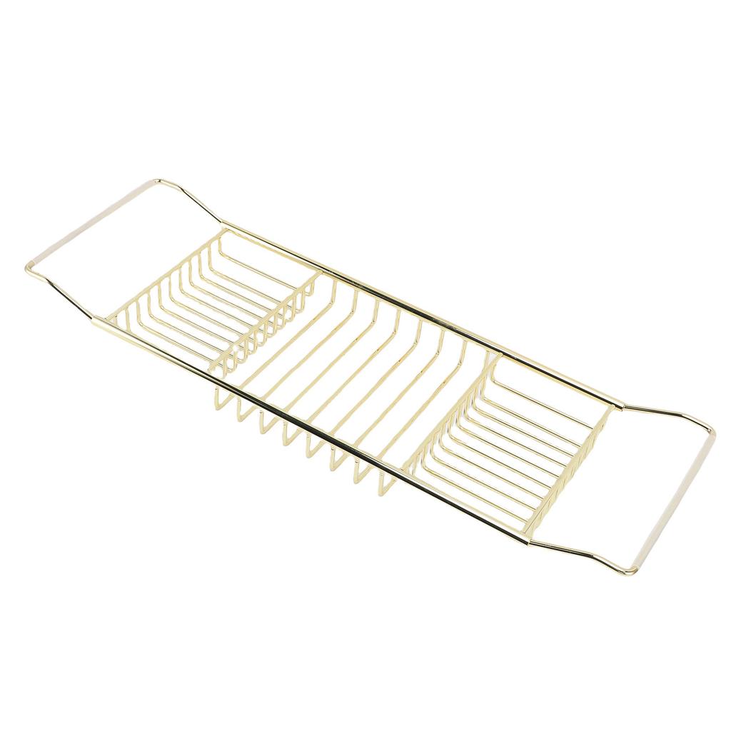 Taca do wanny ze stali nierdzewnej, rozszerzalna taca do wanny prysznicowej, luksusowe akcesoria łazienkowe