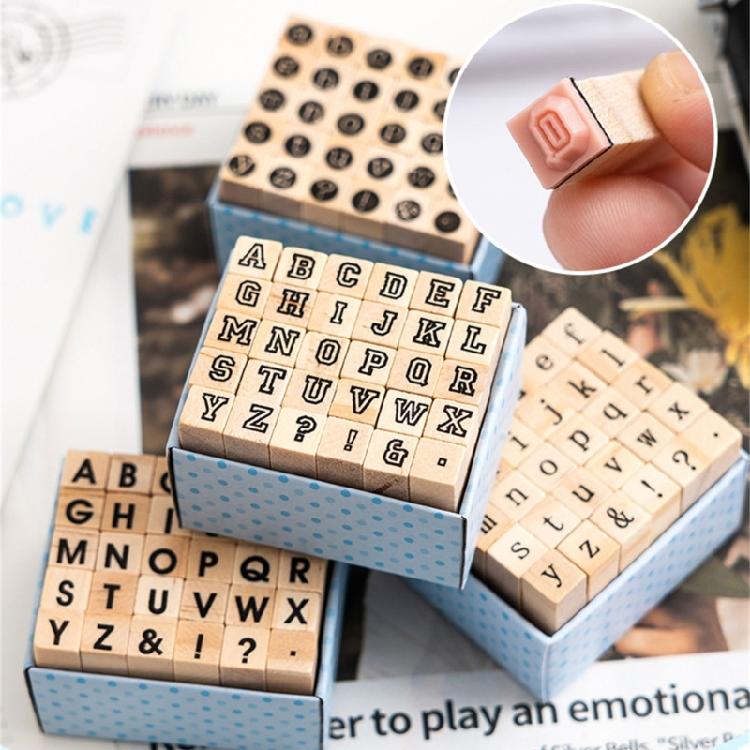 30Pieces Wood Scrapbooking Stamp Vintage Craft Stamp Letter Stamper for Scrapbooking Card Making Journal Planner