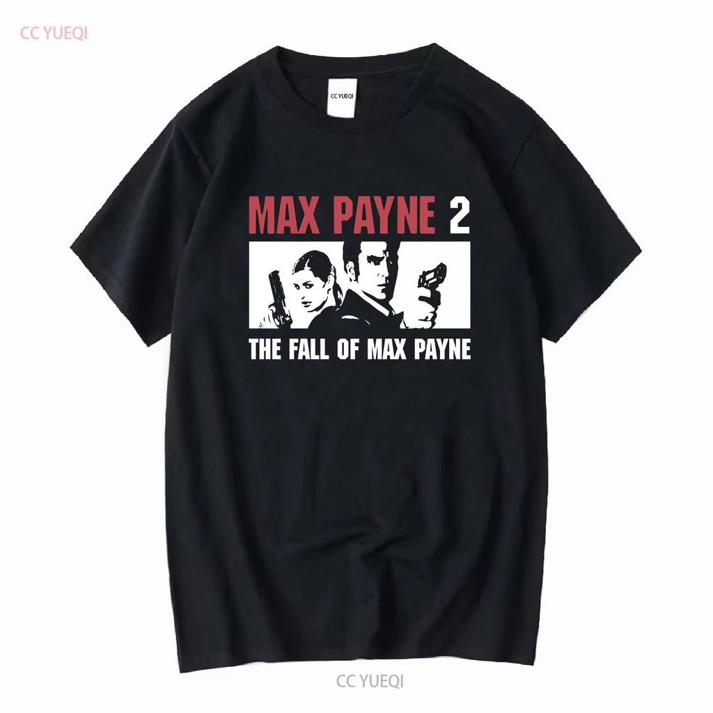 2003 The Fall of Max Payne 2 Video Game Promo Vintage T shirt Size M Black Y2K vintage Washed Breathable designer clothes