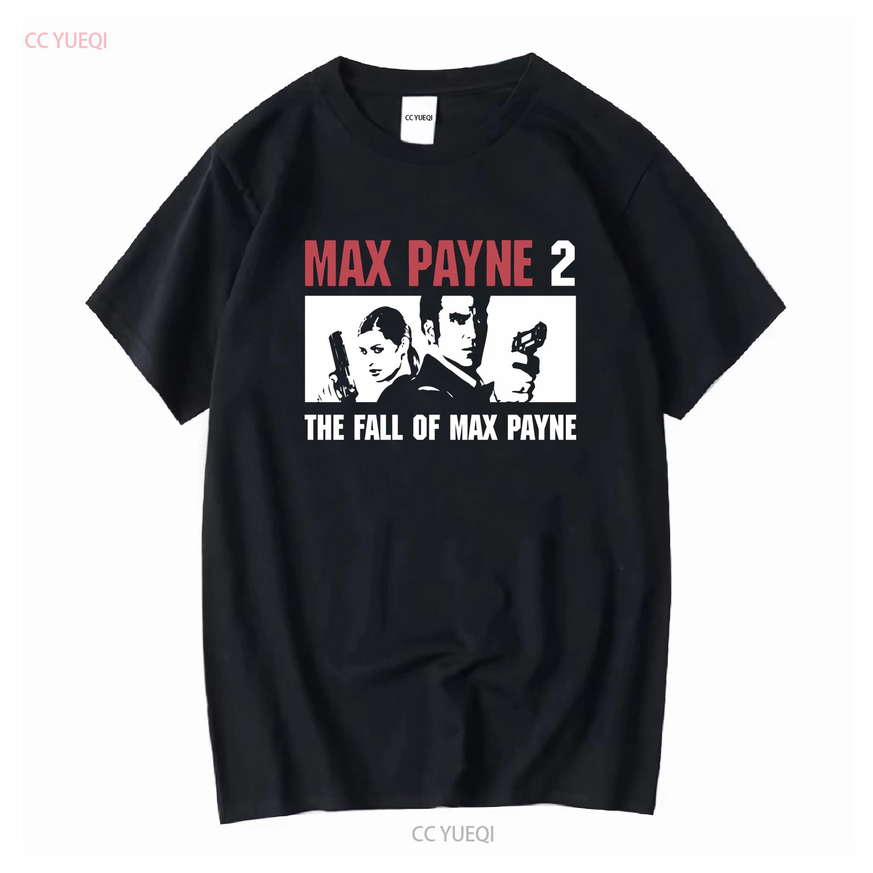 

2003 The Fall of Max Payne 2 Video Game Promo Vintage T shirt Size M Black Y2K vintage Washed Breathable designer clothes 4XL