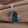 London Blue Topaz Gemstone Silver Pendant 1.8" , 925 Sterling Silver Jewelry, Handmade Stylish Pendant For Women PP-65-2