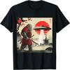 Samuraj Bigfoot Japoński UFO Vintage Grafika Sztuka Ukiyo-e Koszulka(2)