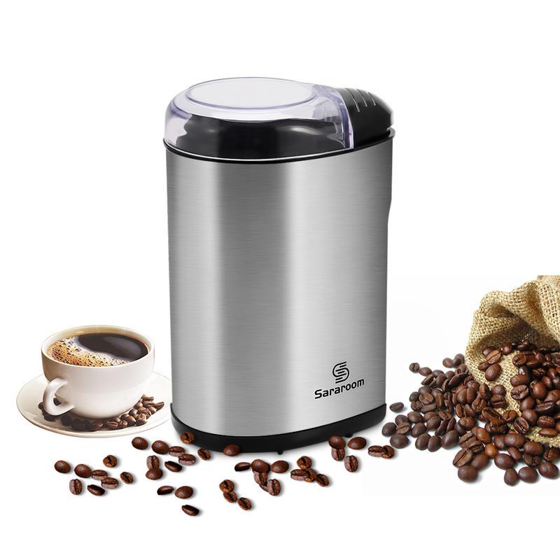 Electric Twin Blade Coffee Grinder 200W Bean Nut Spice Mill Blender Mill Grill
