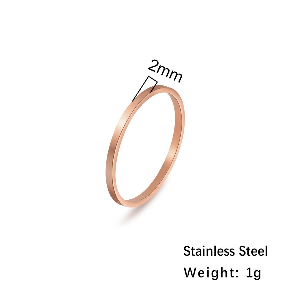 Minimalistische Edelstahlringe für Damen Herren Mode Einfacher Fingerring Jubiläums Schmuck Geschenk