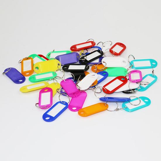 20Pcs Removable Key Tags with Window PP Prevent Missing Key Identifiers Bag Accessories