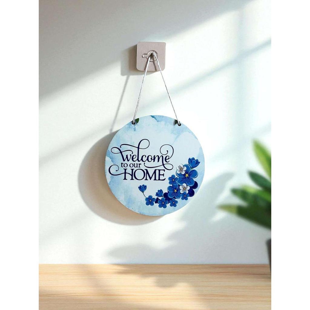 Wooden Wall Hanging Welcome Sign – Decorative Quote Board for Home, Door, Entrance, Hall & Office - Rustic Wall Art & Housewarming Gift Item