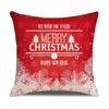 New Red and White Christmas Pillowcase Homewares Cartoon Elk Linen Sofa Pillowcase