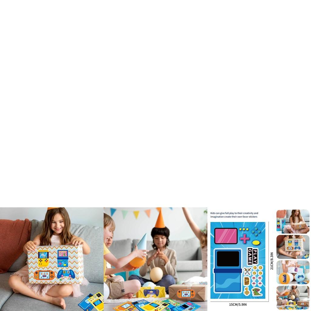 Adorable Cartoon Puzzle Stickers For Kids Interactive Diy Face Decals Pack Of 16