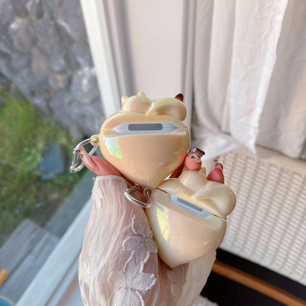 Cute Electroplated Love Cat AirPods Pro1 Apple Bluetooth Headset Case 1/1 Generation Cartoon Protective Case Suitable