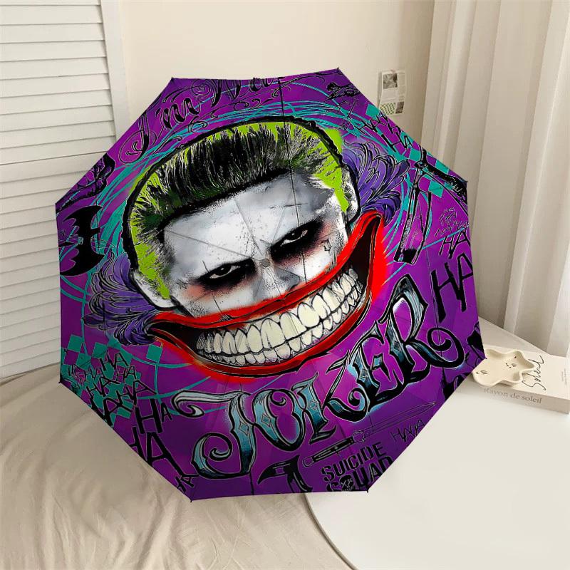 1PC Joker Suicide Squad Umbrella-8-Rib Reinforced, Automatic Open, Lightweight & Durable-D2635