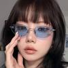 Women's sunglasses, men's and women's fashion frameless sunglasses, metal sunglasses