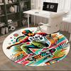 1pz Tappeto Rotondo Skateboarder Stay Wild Design Anime Tappetino per Sedia, Tappeto Antiscivolo per Ufficio, Decorazione Casa, Soggiorno, Camera da Letto, Sala Giochi, Idea Regalo
