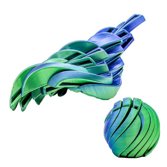 3D Printed Ball Fidget Toy Liquid Flow Sensory Ball Anxiety Relief Sphere Kids Teens Adults Portable Travel Relaxation Twistable Ball Desk Toy