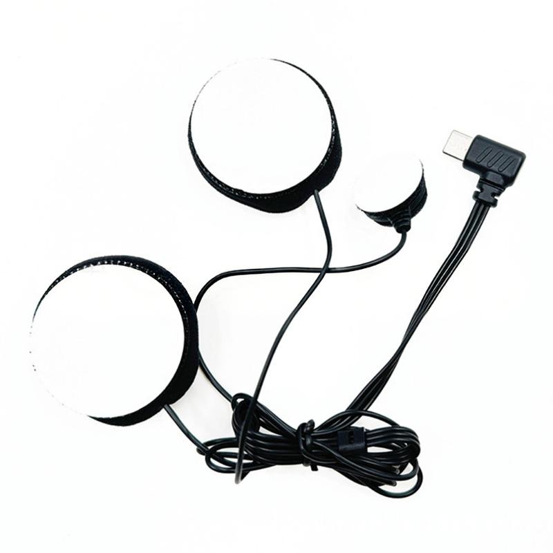 USB Type C Helmet Headset Microphone Compatibles Full Face Helmets Includes Noise Cancelling and Adjustable Boom