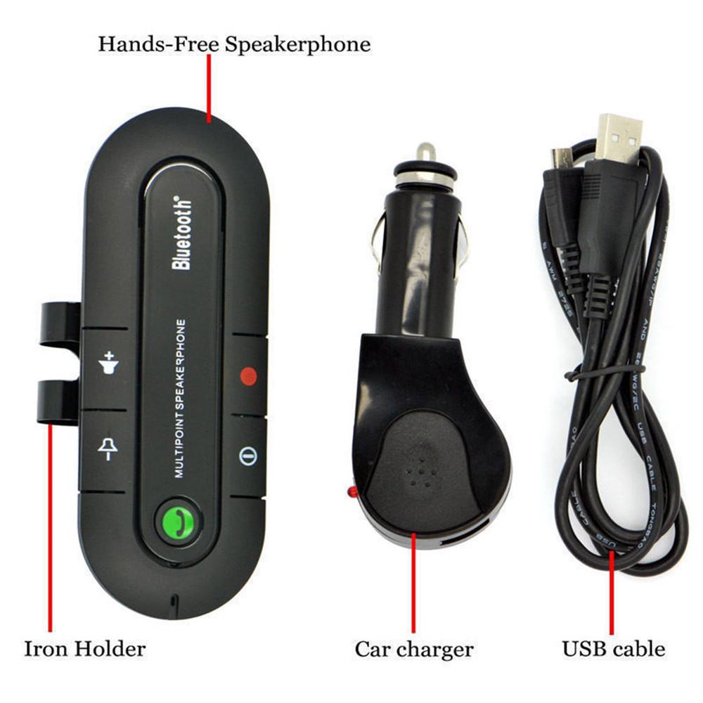 Buy Bluetooth Slim Handsfree In Car Phone Kit Wireless Speaker Visor Clip at affordable